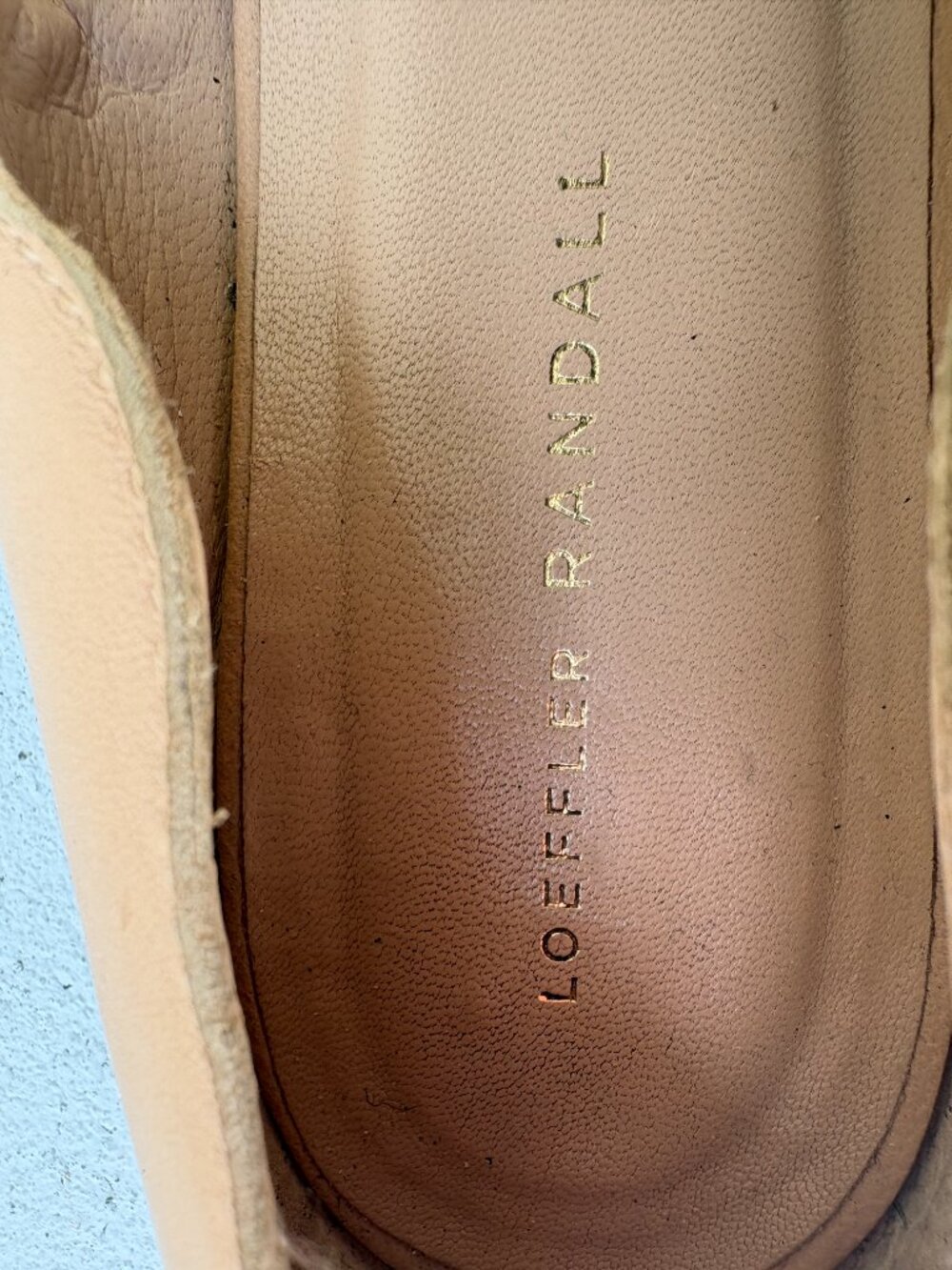 Loeffler Randall Nude Beige Leather Pointed Toe Ballet Flats Size 10 - Picture 7 of 13